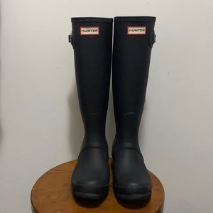 hunter boots matte black 6